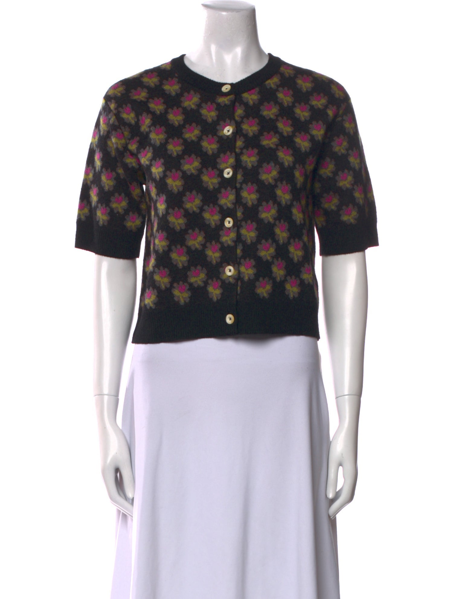 Rachel Comey Baby Alpaca Floral Print Sweater