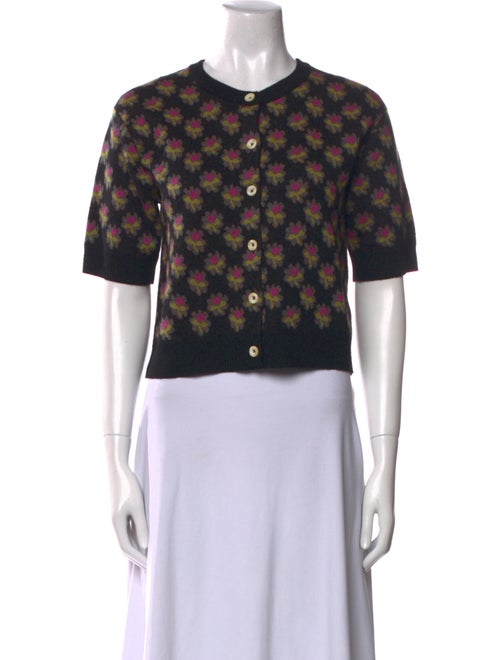 Rachel Comey Baby Alpaca Floral Print Sweater