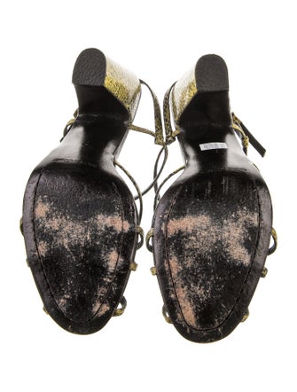 Rachel Comey Leather Animal Print Slingback Pumps