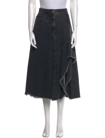 Rachel Comey Raw-Edge Trim Midi Length Skirt
