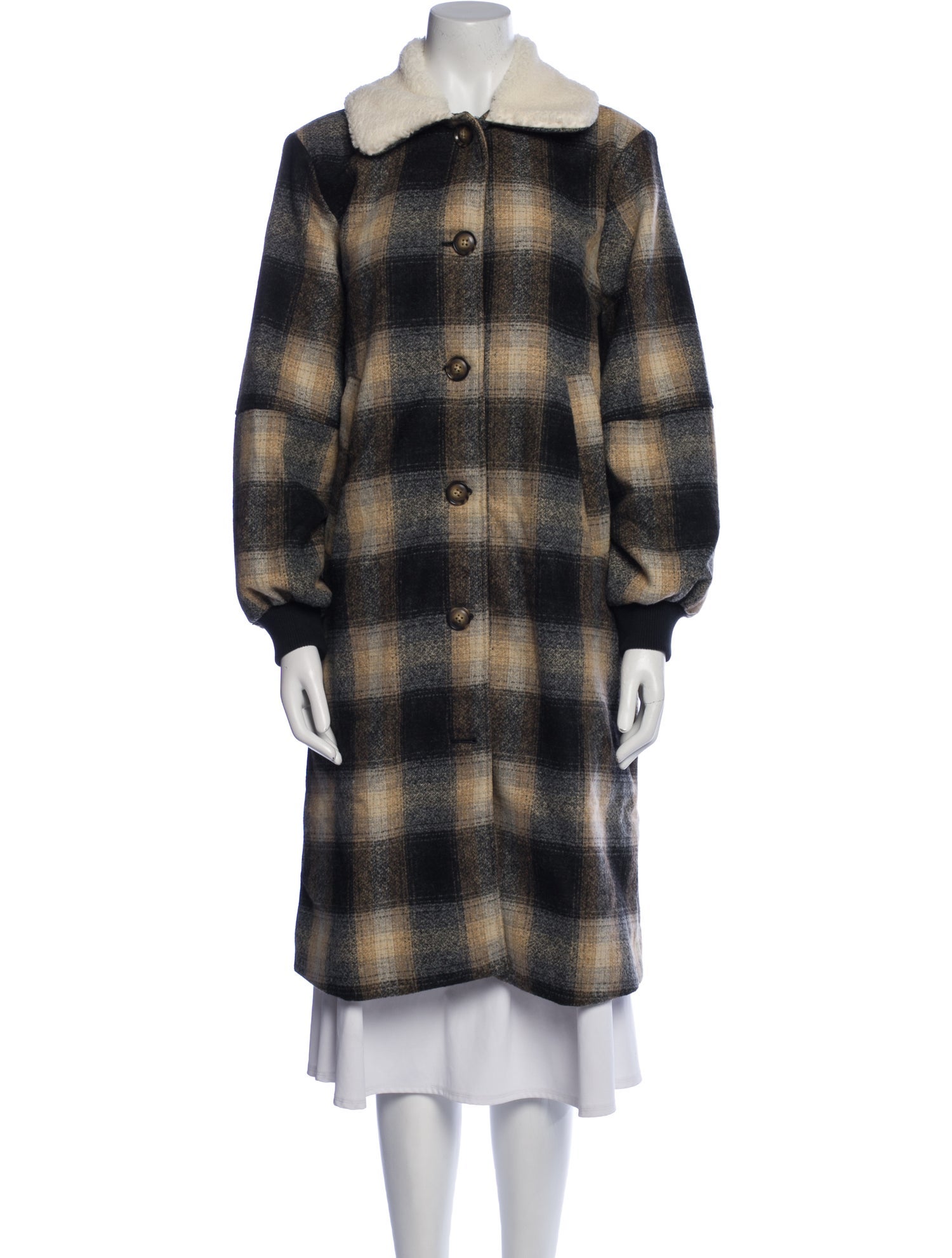 Rachel Comey Plaid Print Peacoat
