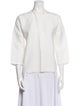 Rachel Comey Mock Neck Three-Quarter Sleeve Button-Up Top