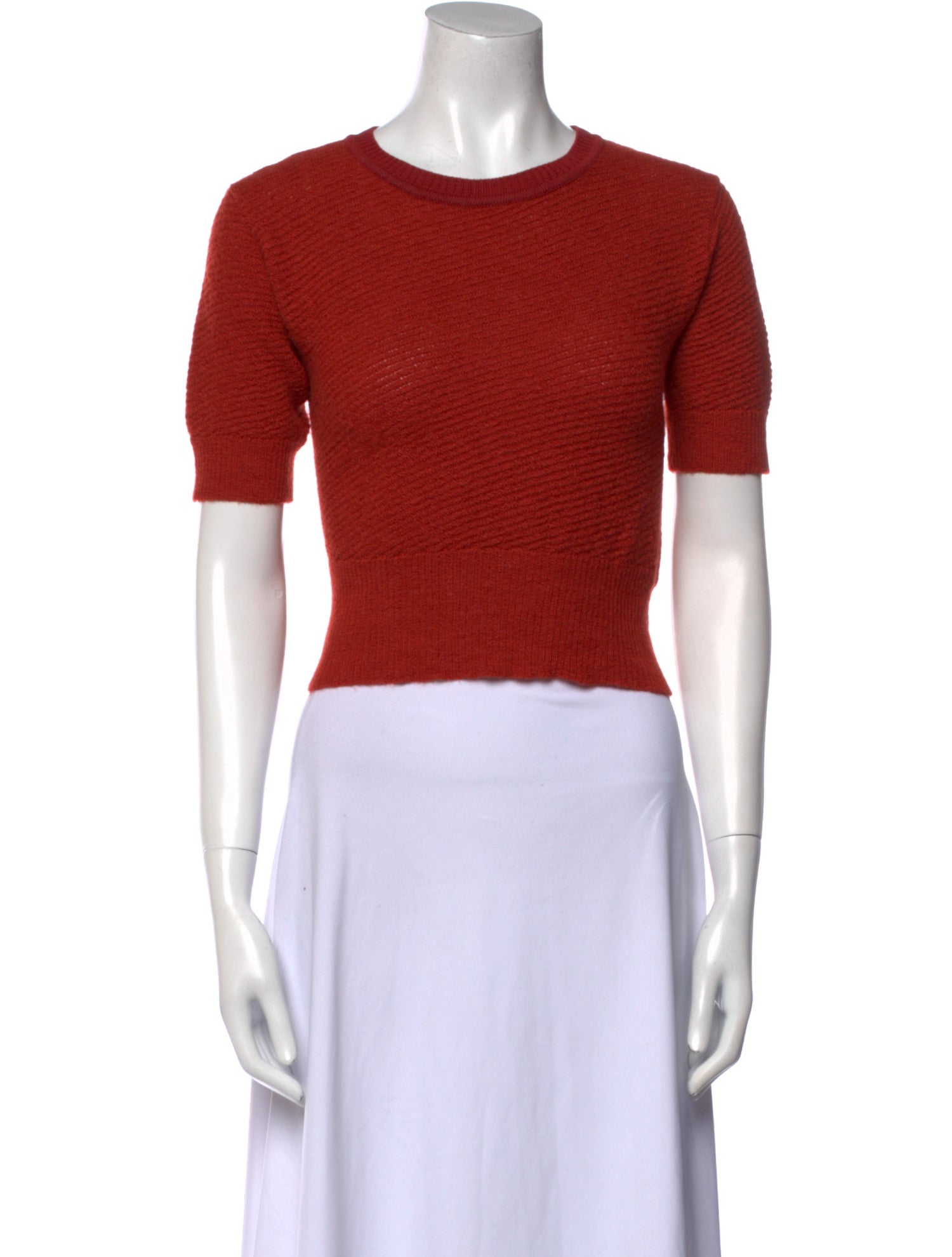 Rachel Comey Baby Alpaca Crew Neck Crop Top
