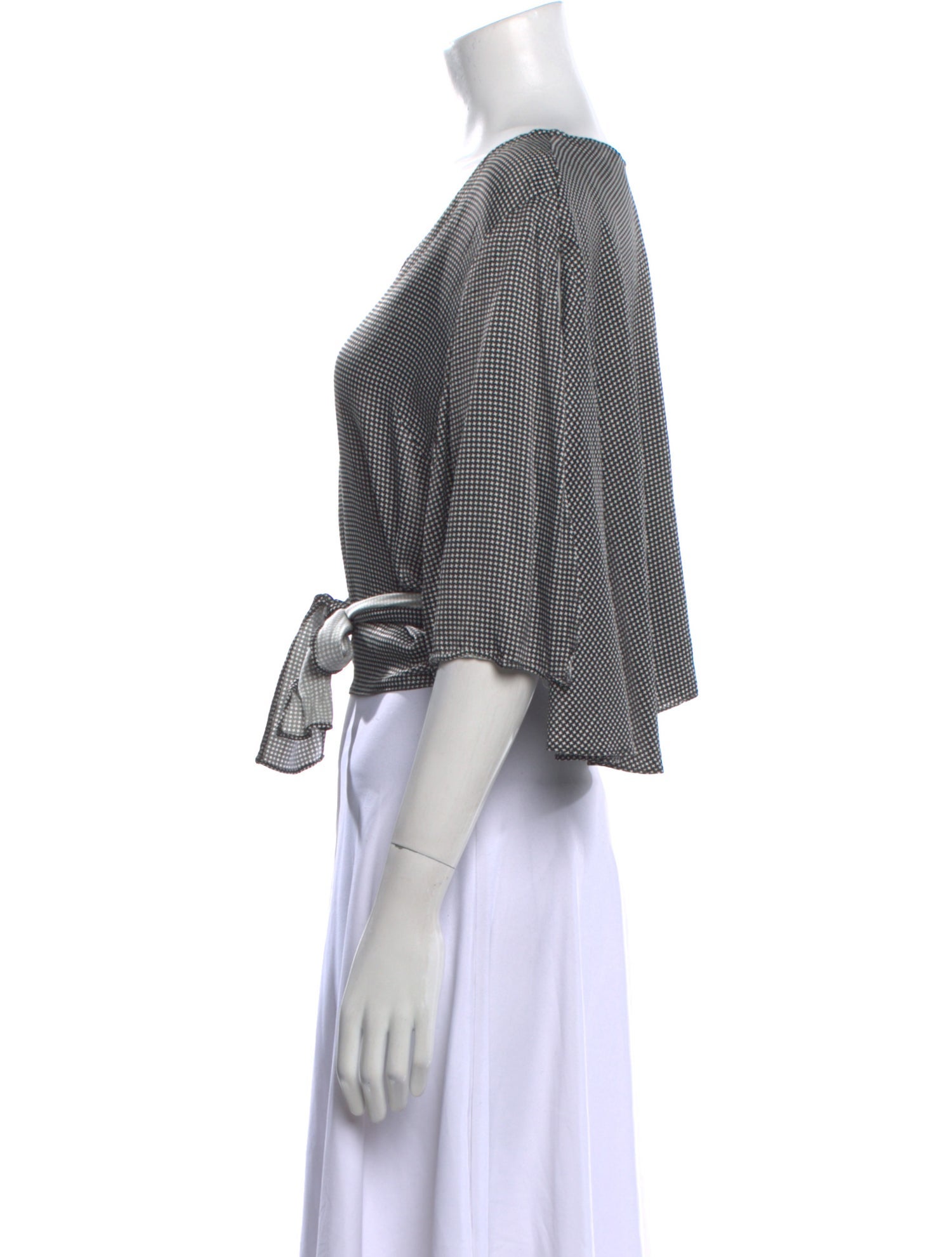 Rachel Comey Polka Dot Print V-Neck Crop Top