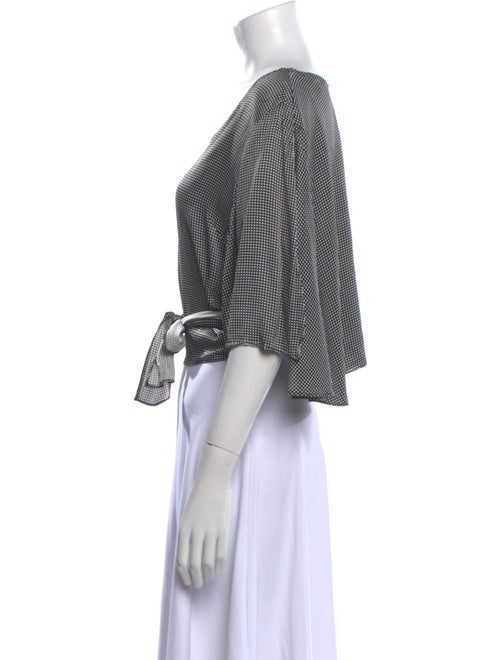 Rachel Comey Polka Dot Print V-Neck Crop Top