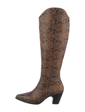 Rachel Comey Leather Animal Print Riding Boots