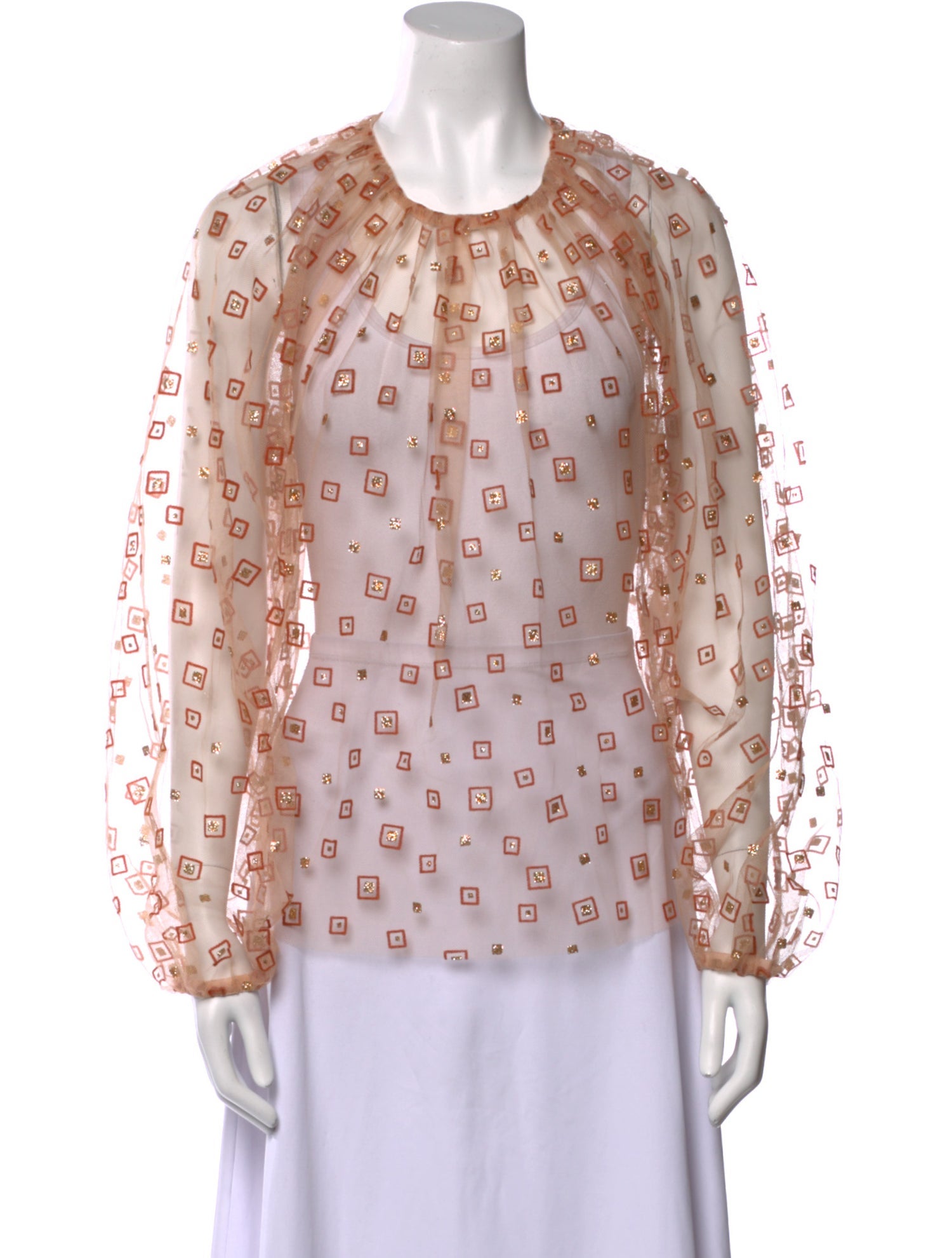 Rachel Comey Printed Crew Neck Blouse w/ Tags
