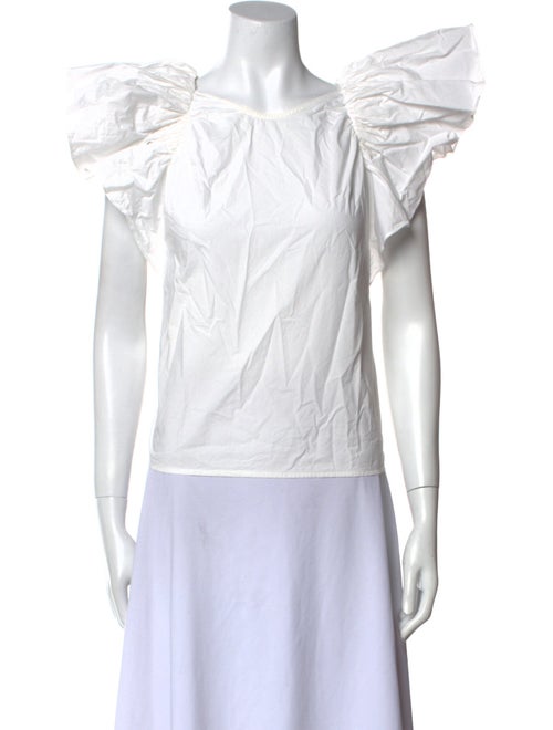 Rachel Comey Square Neckline Short Sleeve Top