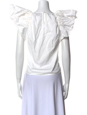 Rachel Comey Square Neckline Short Sleeve Top