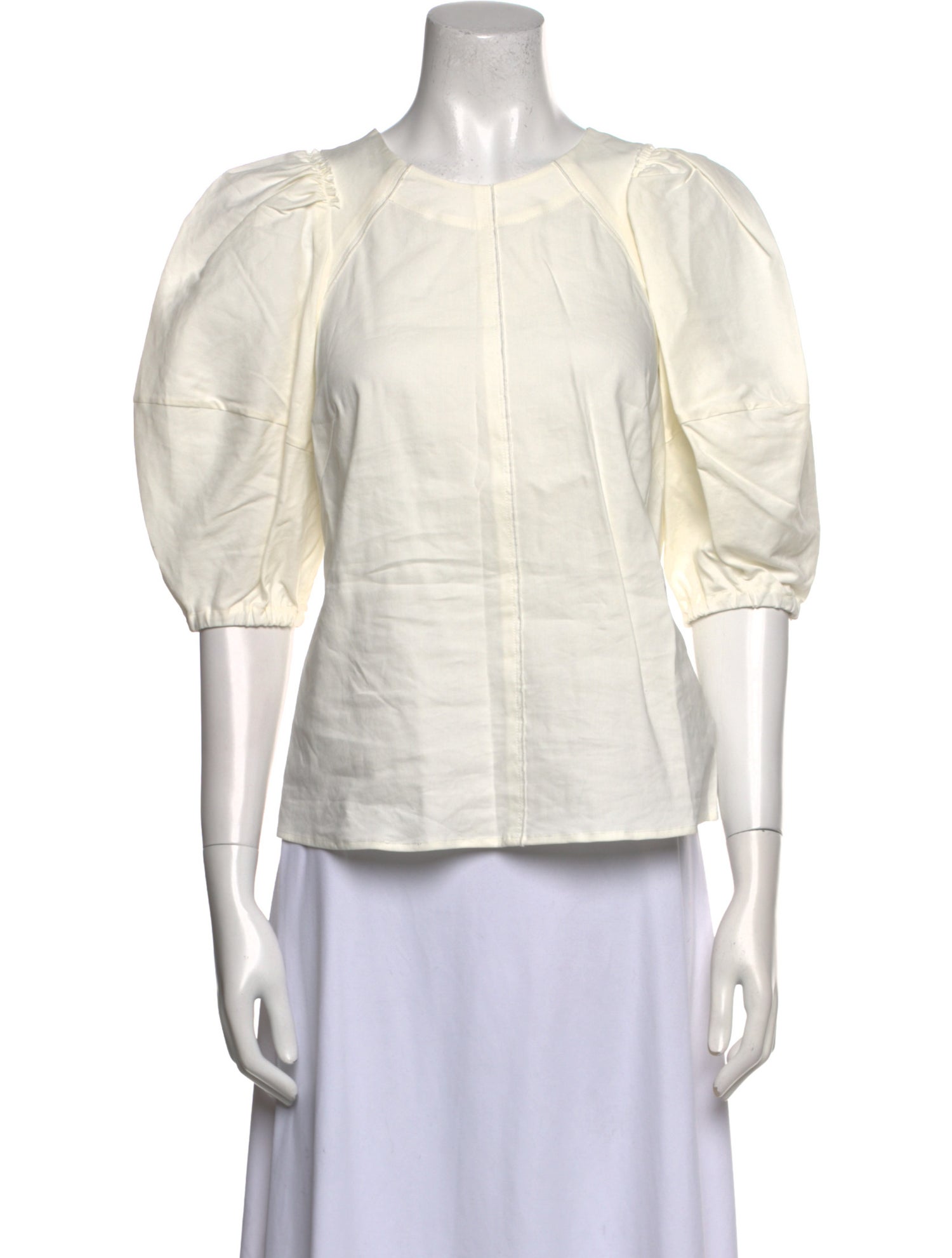 Rachel Comey Linen Crew Neck Button-Up Top