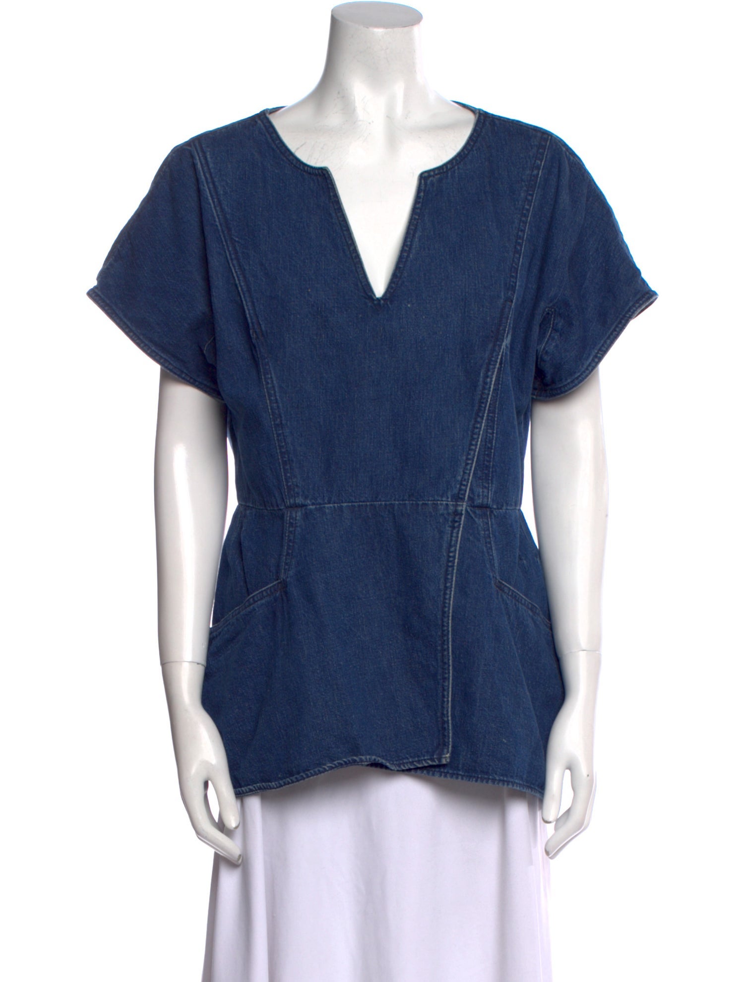 Rachel Comey V-Neck Short Sleeve Blouse