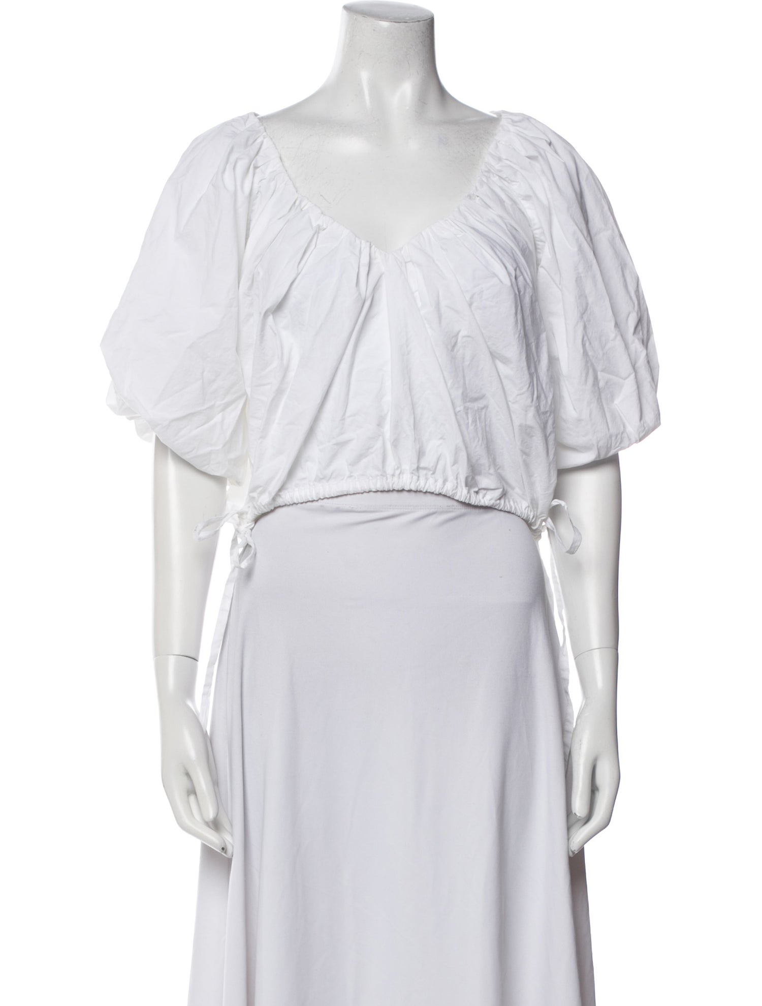 Rachel Comey Scoop Neck Short Sleeve Crop Top