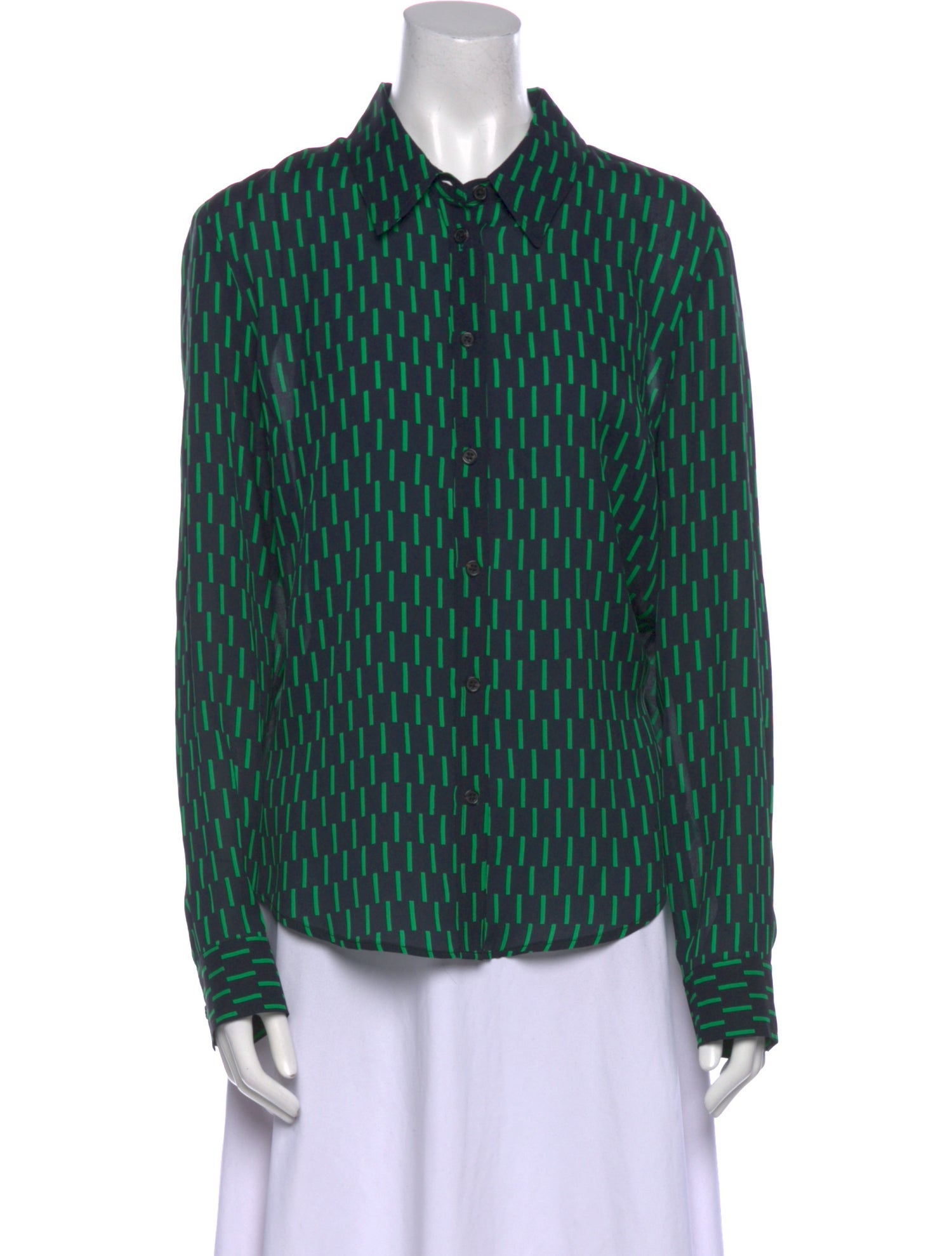 Rachel Comey Silk Striped Button-Up Top