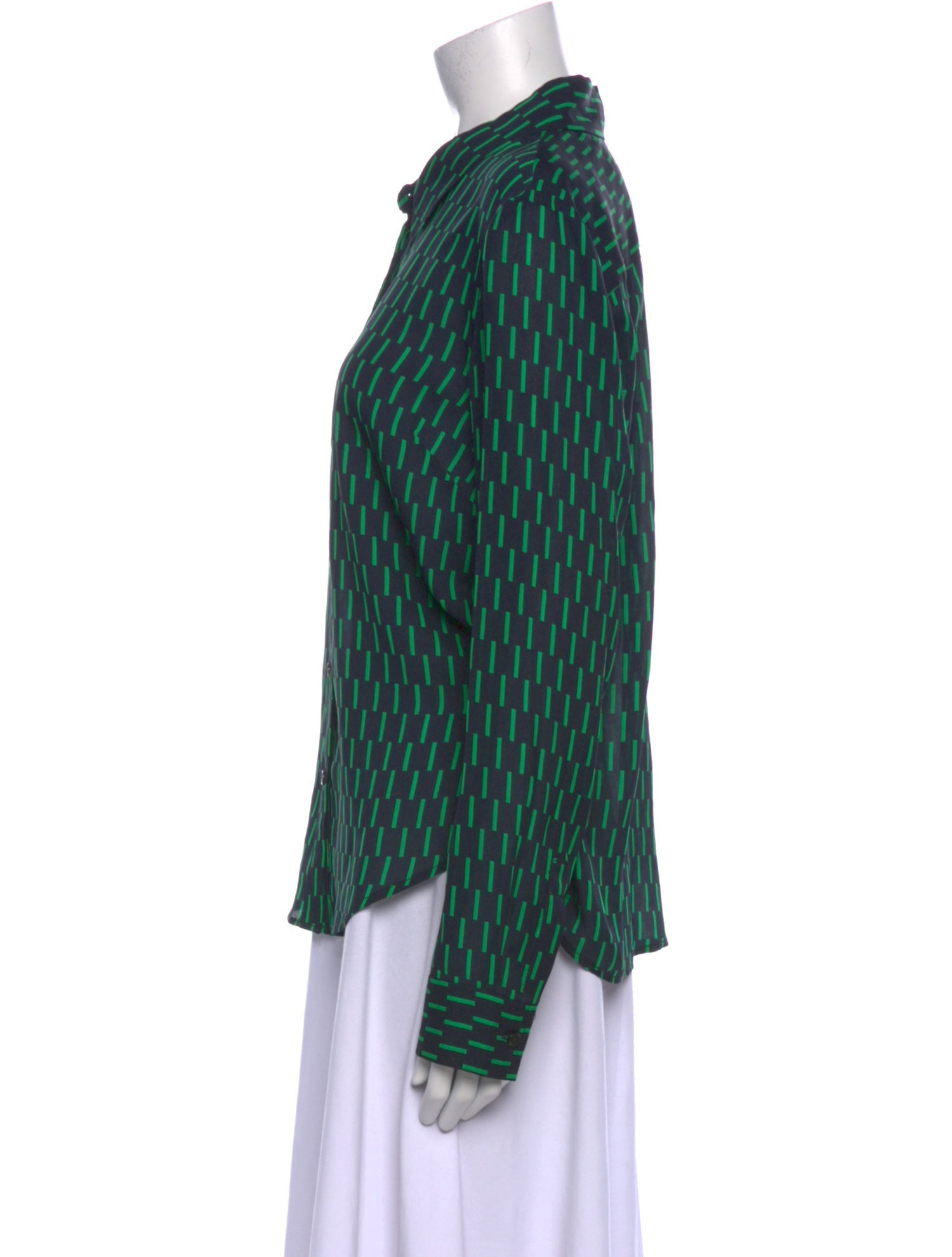 Rachel Comey Silk Striped Button-Up Top