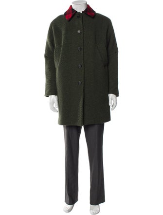 Rachel Comey Wool Tweed Pattern Overcoat