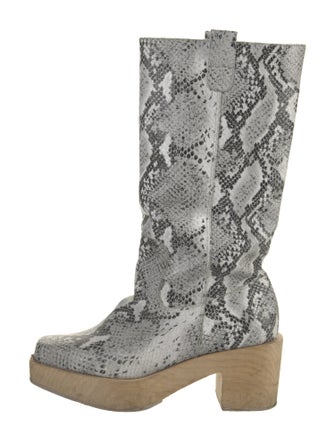 Rachel Comey Embossed Leather Animal Print Boots