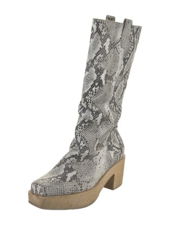 Rachel Comey Embossed Leather Animal Print Boots