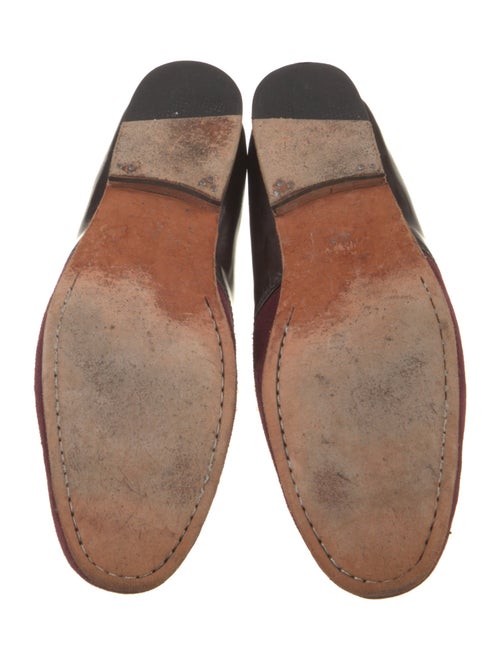 Rachel Comey Patent Leather Colorblock Pattern Lace-Up Boots