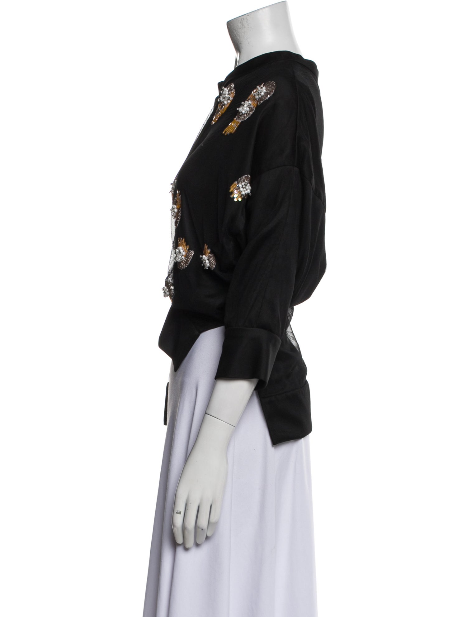 Rachel Comey Floral Print Bateau Neckline Crop Top