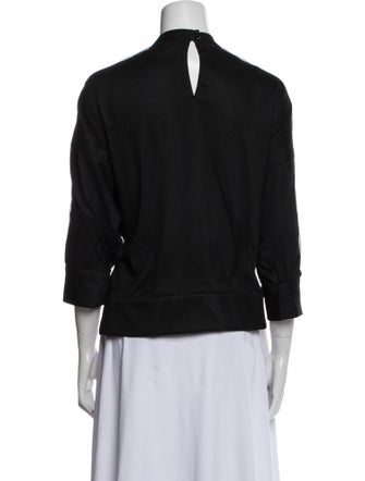 Rachel Comey Floral Print Bateau Neckline Crop Top