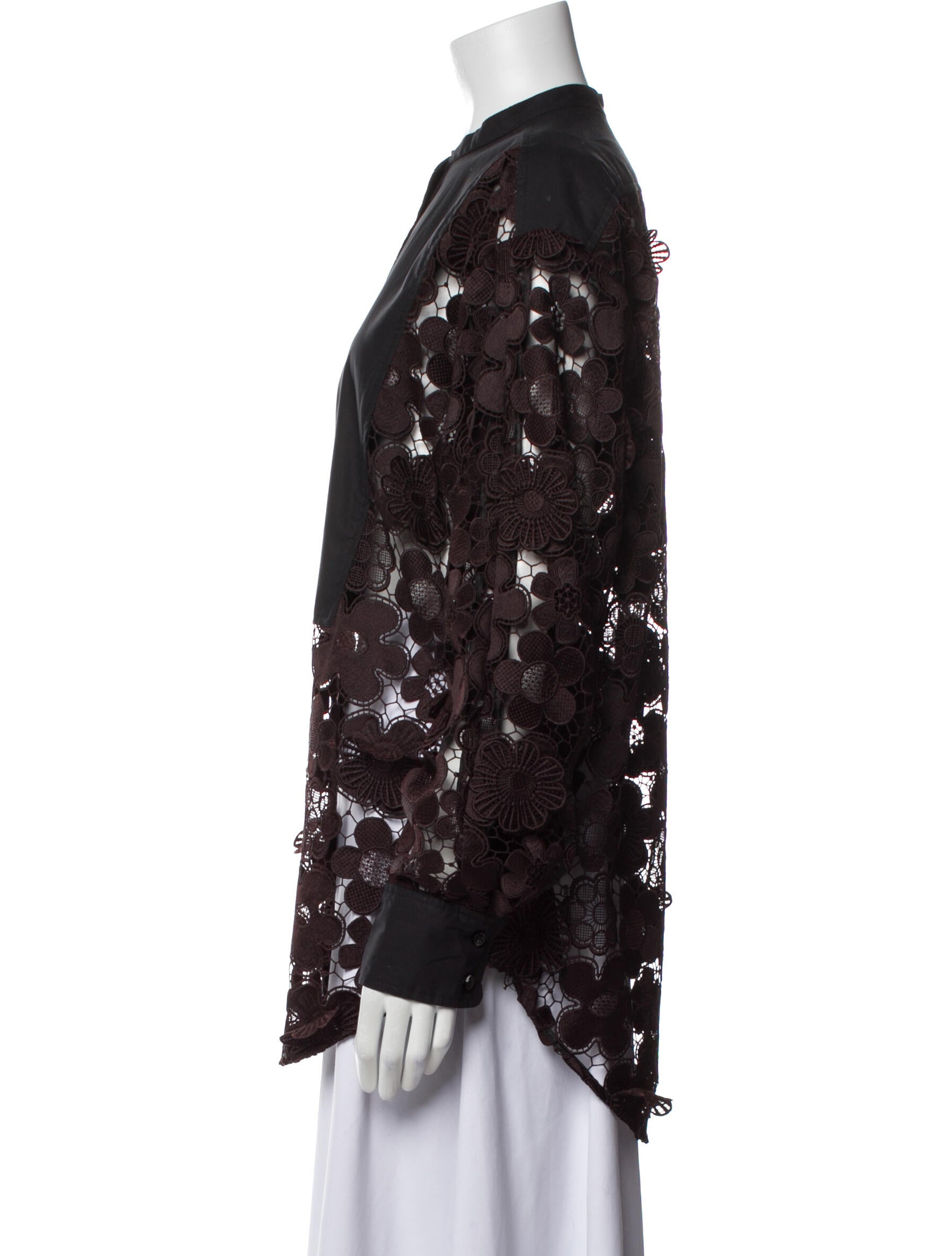 Rachel Comey Lace Pattern Mock Neck Tunic