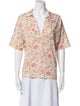 Rachel Comey Floral Print Short Sleeve Blouse