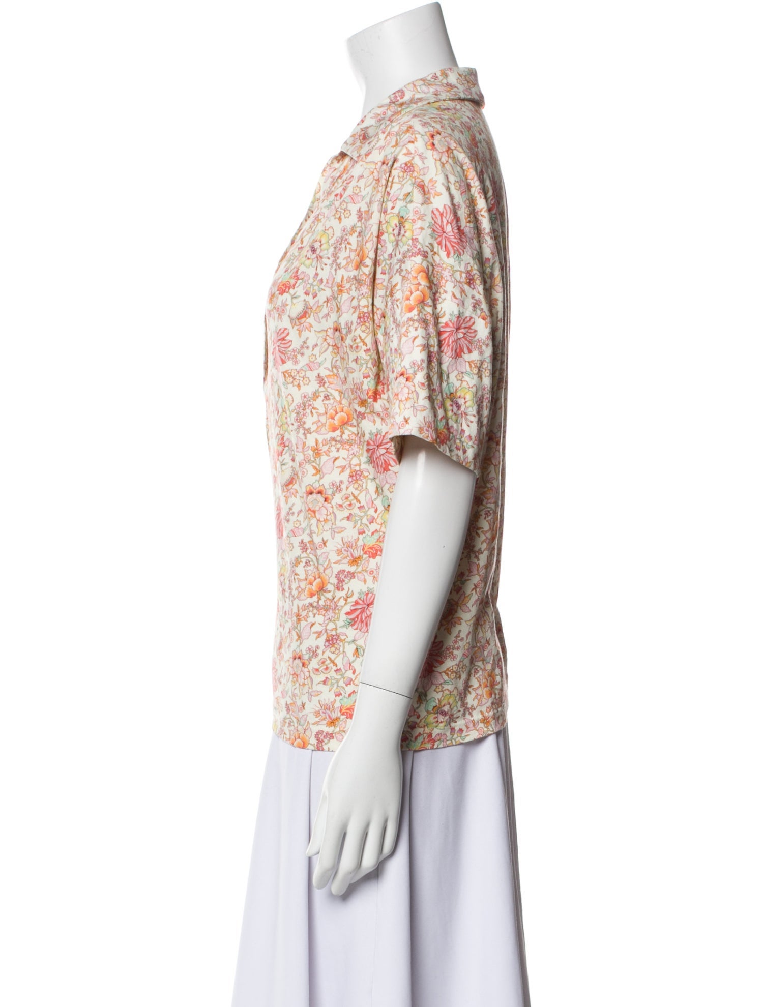 Rachel Comey Floral Print Short Sleeve Blouse