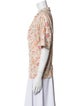 Rachel Comey Floral Print Short Sleeve Blouse