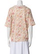Rachel Comey Floral Print Short Sleeve Blouse