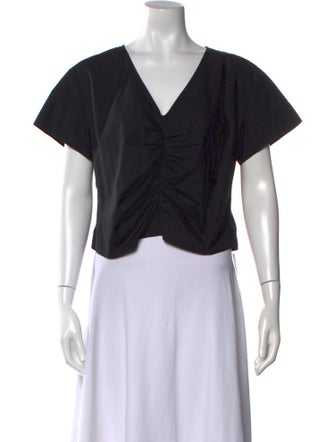 Rachel Comey V-Neck Short Sleeve Crop Top