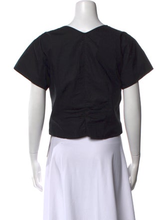 Rachel Comey V-Neck Short Sleeve Crop Top