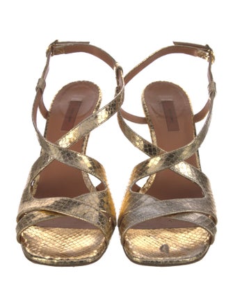 Rachel Comey Embossed Leather Animal Print Sandals