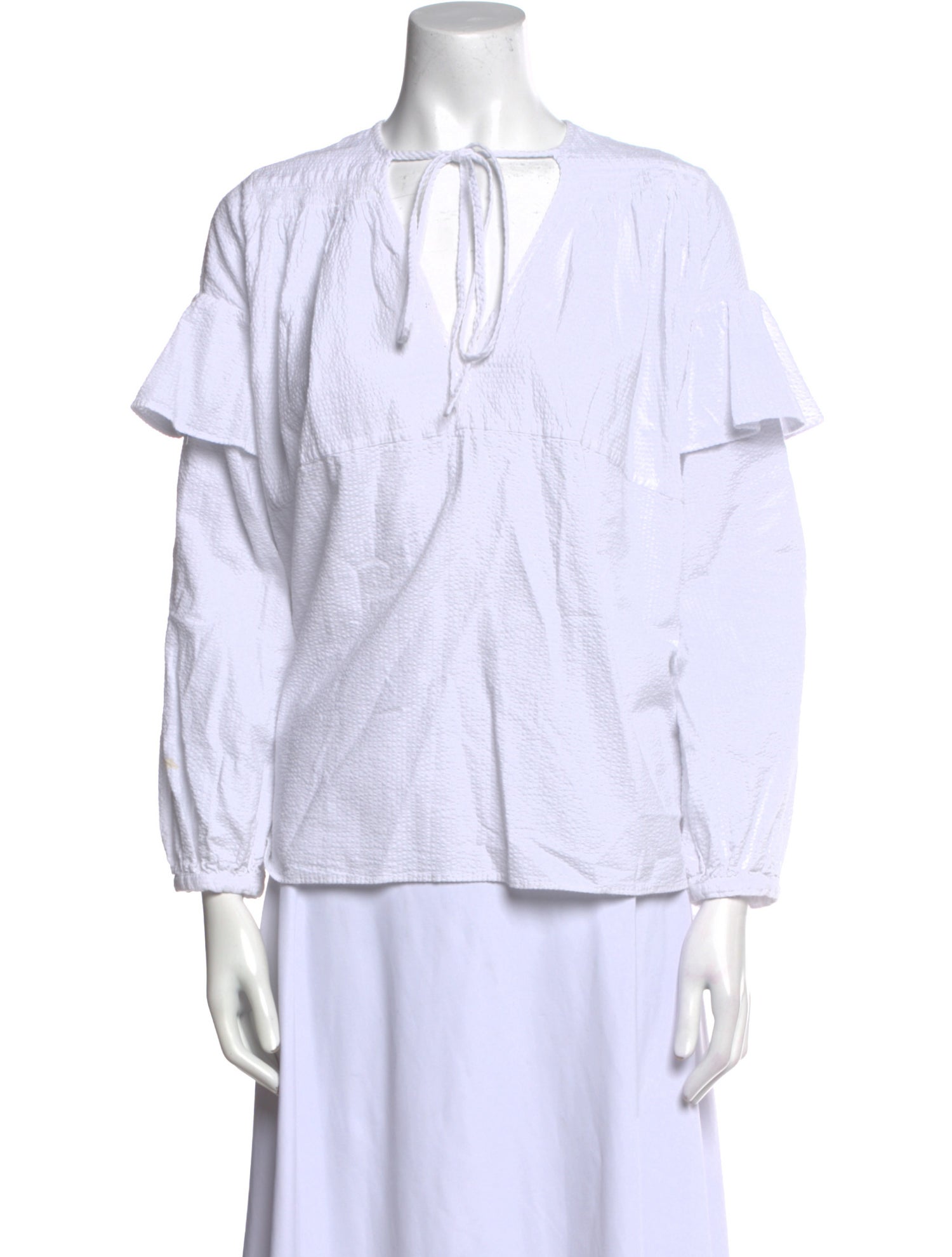 Rachel Comey V-Neck Three-Quarter Sleeve Blouse