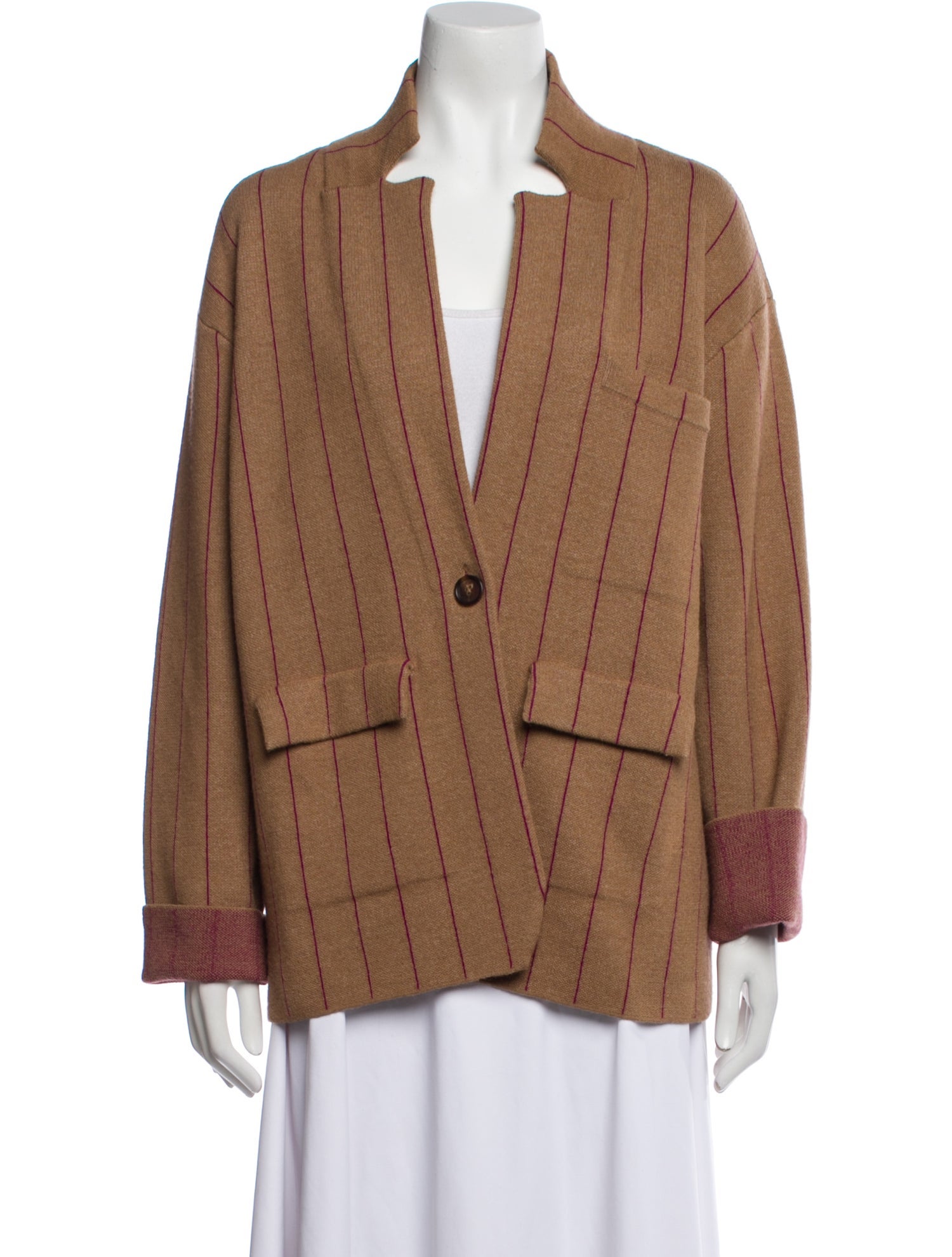 Rachel Comey Baby Alpaca Striped Blazer