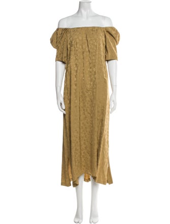 Rachel Comey Off-The-Shoulder Long Dress