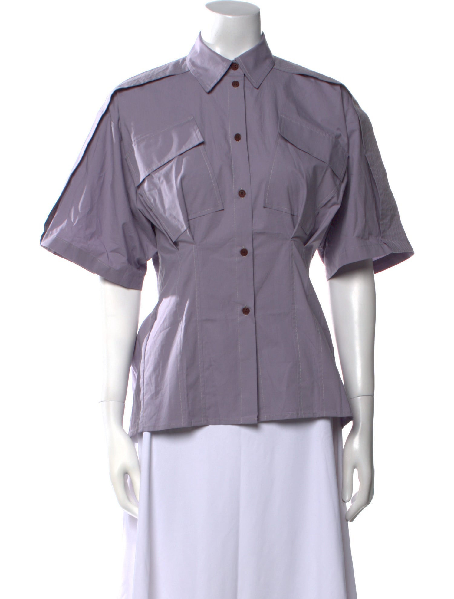 Rachel Comey Short Sleeve Button-Up Top