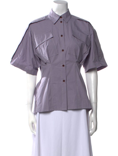 Rachel Comey Short Sleeve Button-Up Top