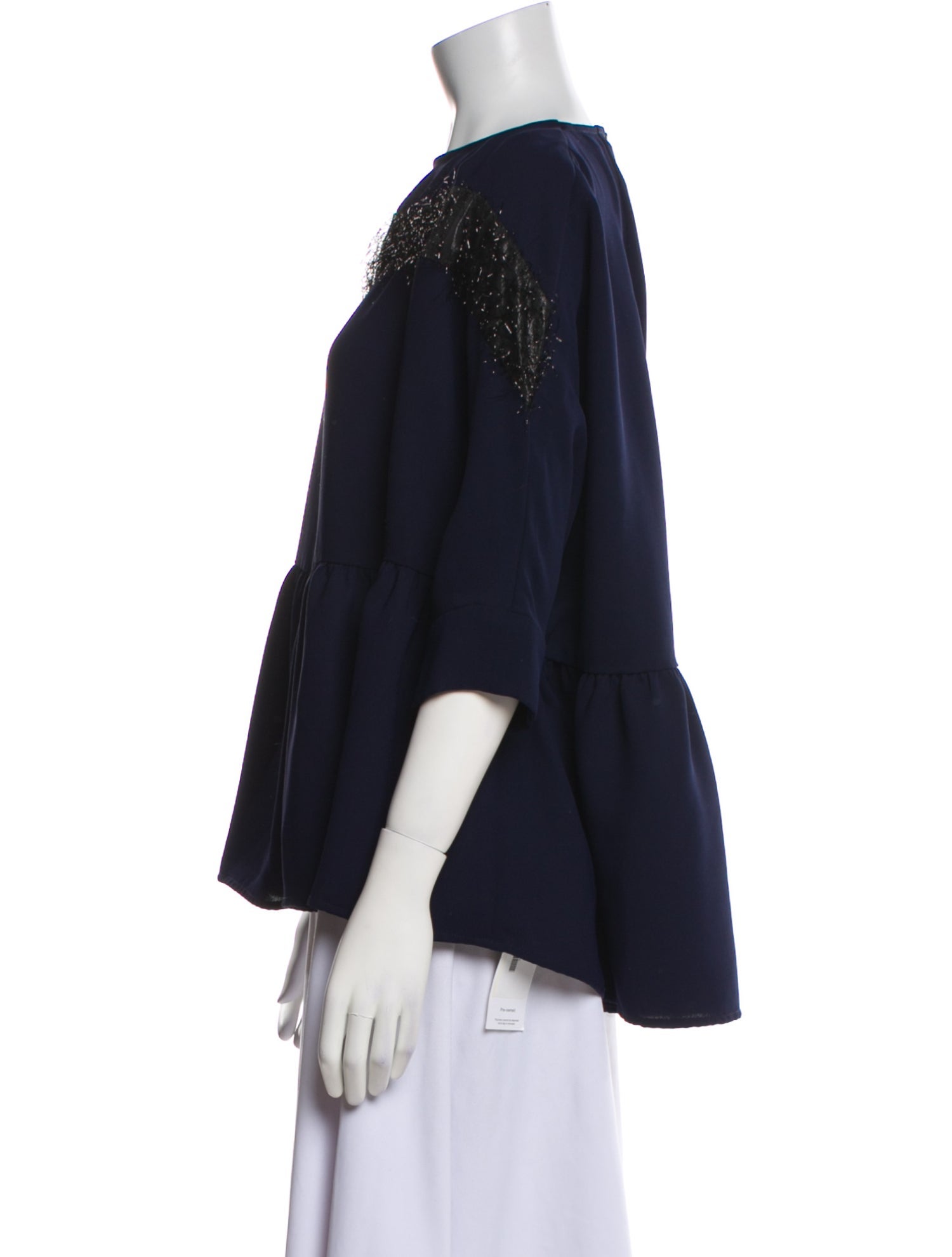 Rachel Comey Bateau Neckline Three-Quarter Sleeve Blouse