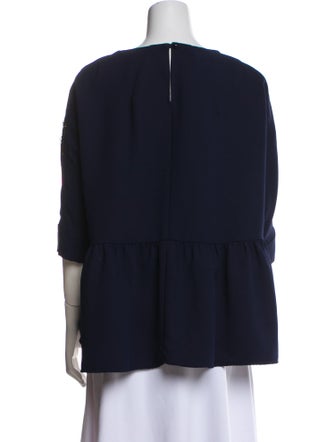 Rachel Comey Bateau Neckline Three-Quarter Sleeve Blouse