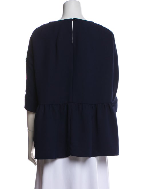 Rachel Comey Bateau Neckline Three-Quarter Sleeve Blouse