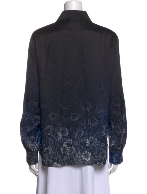 Rachel Comey Silk Floral Print Button-Up Top