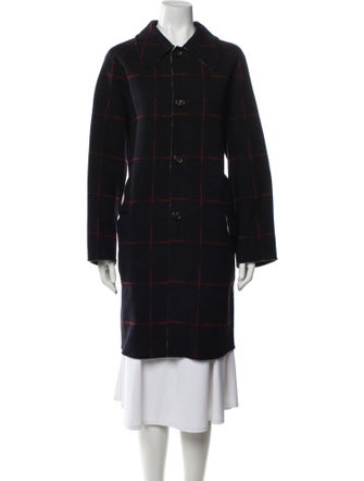 Rachel Comey Wool Plaid Print Peacoat