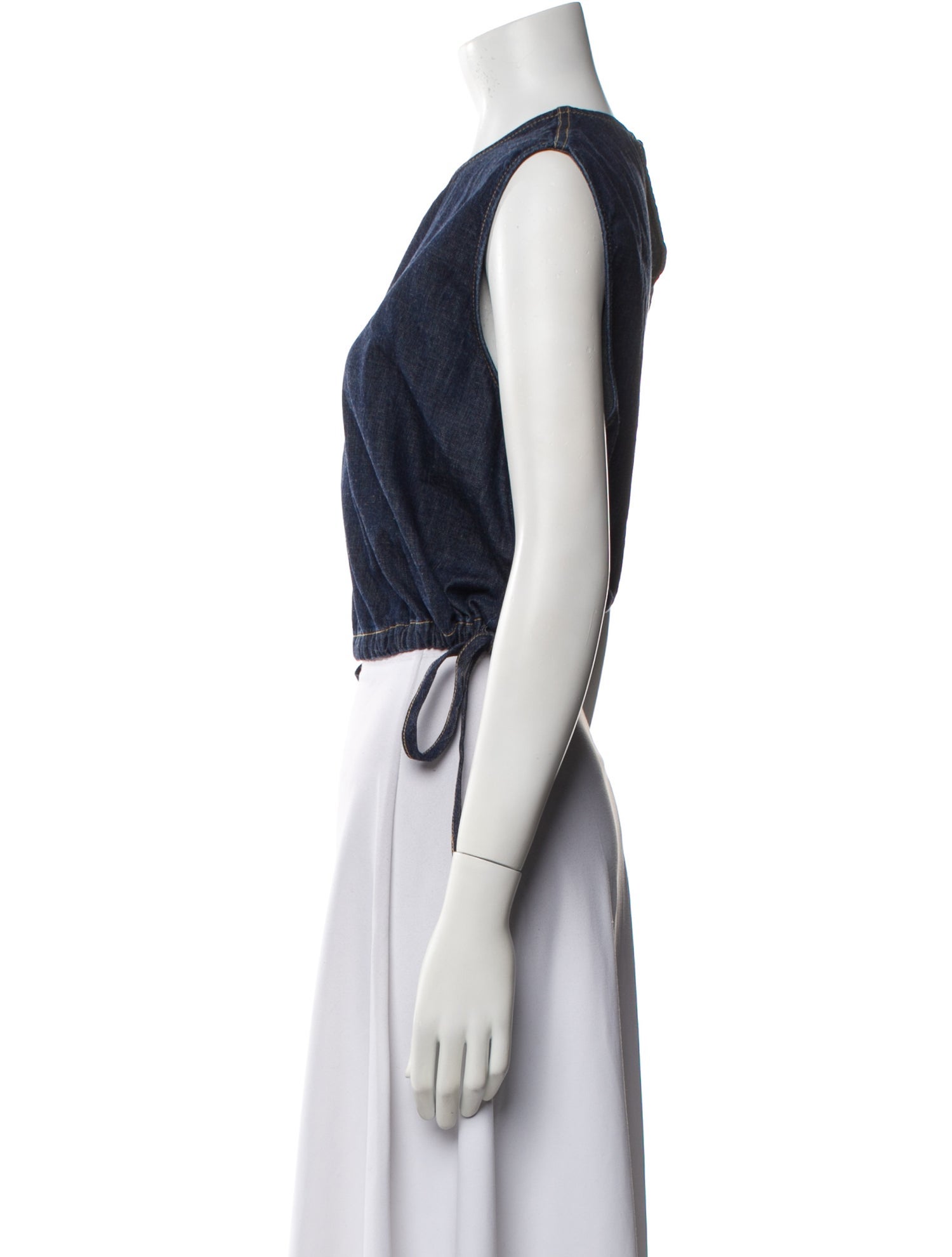 Rachel Comey Scoop Neck Short Sleeve Crop Top