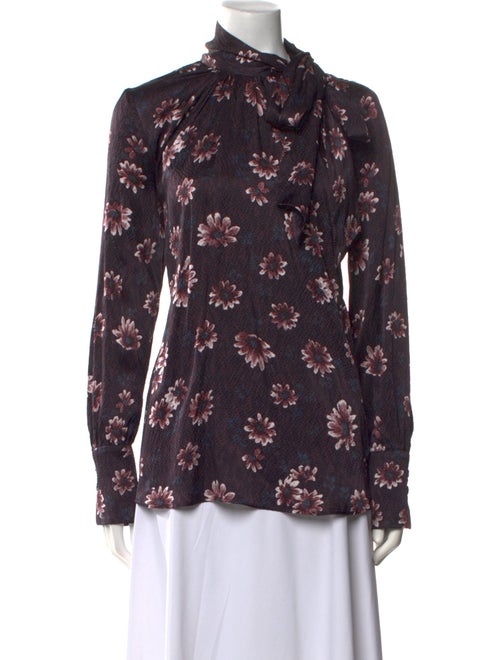 Rachel Comey Silk Floral Print Button-Up Top