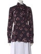 Rachel Comey Silk Floral Print Button-Up Top