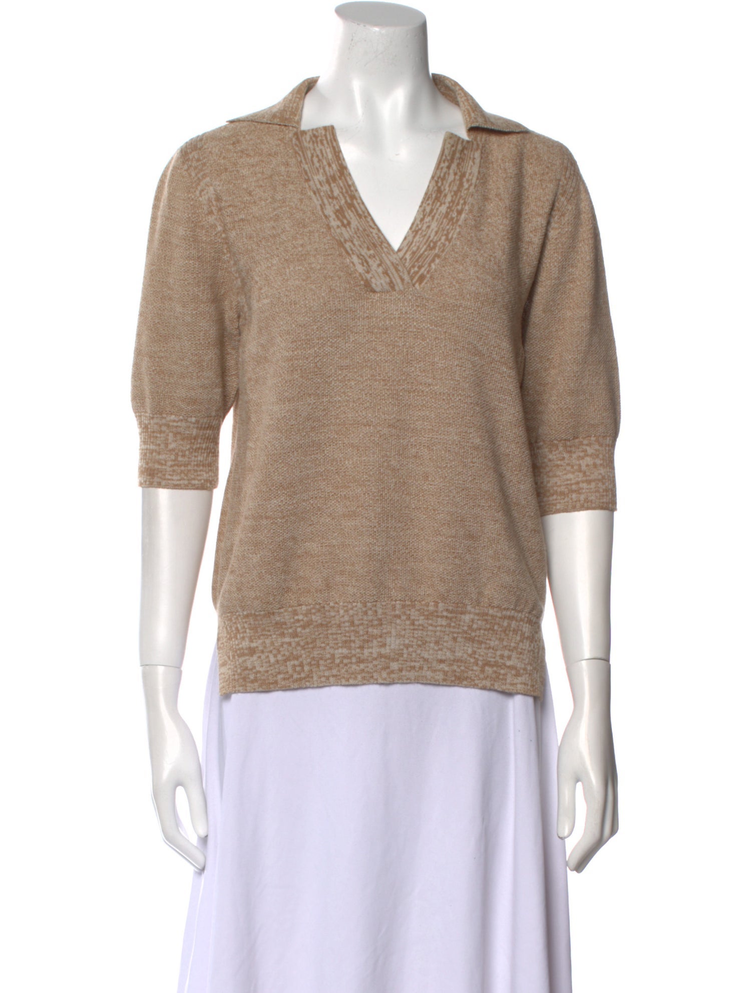 Rachel Comey Alpaca V-Neck Polo