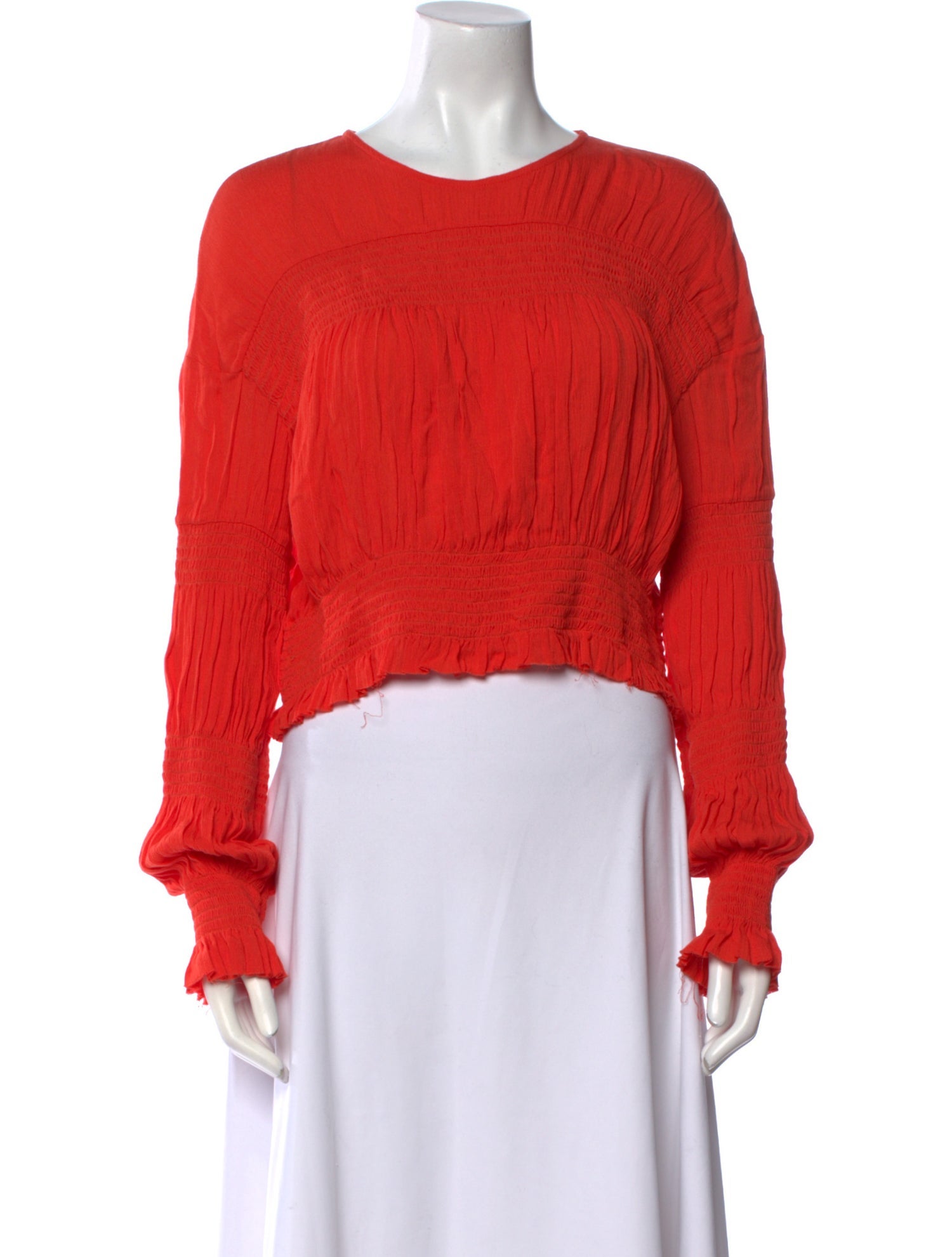 Rachel Comey Crew Neck Long Sleeve Crop Top