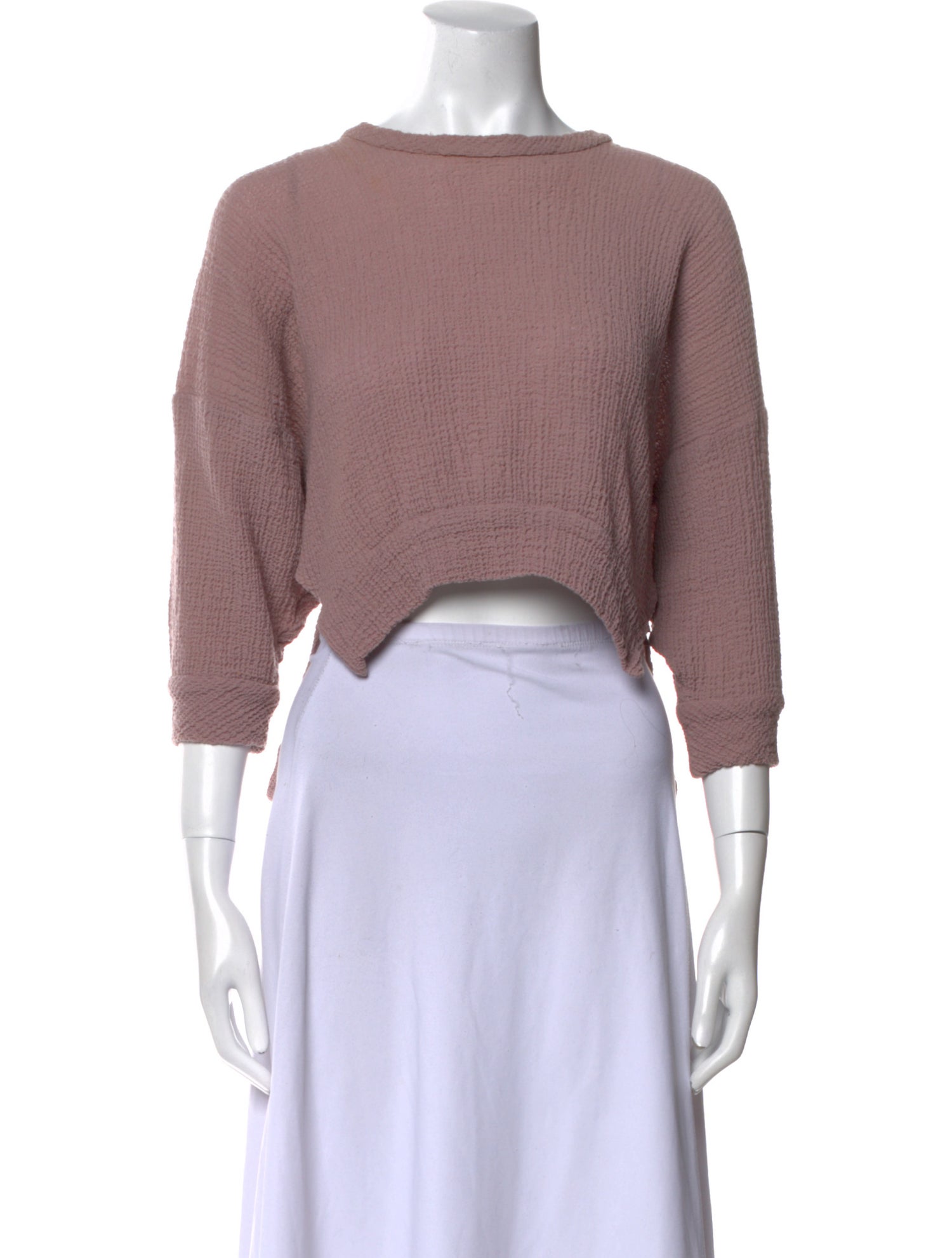 Rachel Comey Wool Bateau Neckline Crop Top