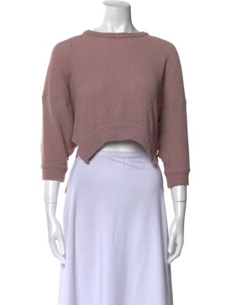 Rachel Comey Wool Bateau Neckline Crop Top