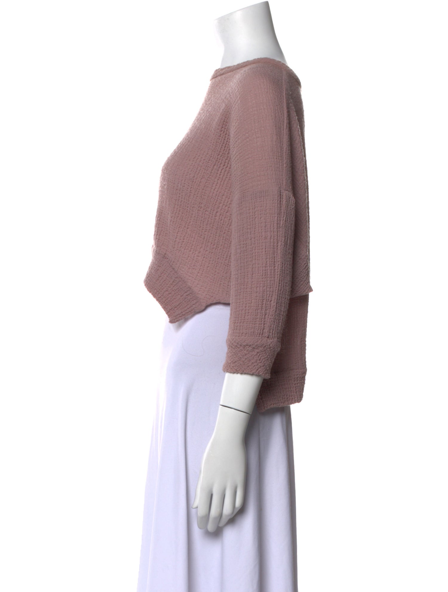 Rachel Comey Wool Bateau Neckline Crop Top